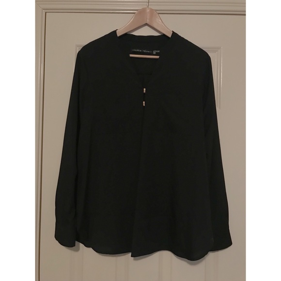 black long sleeve dressy top